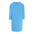 thumbnail image 4 of Women's Sweatshirt Dress Hoodie Dress Three Quarter Sleeve Stand Collar Drawstring Waist Casual Dress for Spring Fall Party Daily,Blue,S, 4 of 4