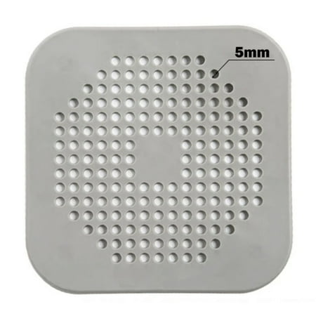

Square Shower Silicone Drain Cover Hair Debris Catcher with Suction Cups Drain Stopper Suitable Bathroom Bathtub Kitchen