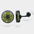thumbnail image 4 of Inteprter Ventilador de coche ligero interruptor giratorio de velocidad rápida ventilador de asiento trasero ambientador USB Flexible Voiture Ventilatore Electrodomésticos Inteprter HA065512-00, 4 of 6
