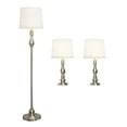 thumbnail image 6 of Elegant Designs 3-Pack Brushed Steel Lamp Set (2 Piece 27" Table Lamps, 1 Piece 60" Floor Lamp), 6 of 7