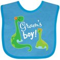 thumbnail image 3 of Inktastic Gram Boy Grandson Dinosaur Boys Baby Bib, 3 of 4