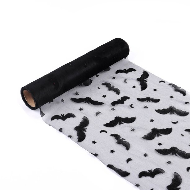 Promotion!Rollo de malla para Halloween,manteles individuales,Festival fantasma,decoración de mesa para fiesta,mantel de malla,camino de mesa