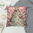 thumbnail image 2 of GOSMITH  Merry Christmas Tree Nutcracker Decorative Throw Pillow Covers Pink Xmas FA La La Porch Outdoor Home Decor, Ornaments Winter Holiday Party Decorations Cushion Case, 2 of 5