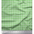 thumbnail image 1 of Soimoi Green Rayon Fabric Gingham Check Print Sewing Fabric Yard 42 Inch Wide, 1 of 5