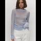 thumbnail image 4 of Suéter Básico de Cuello Redondo para Mujer, Jersey de Larga y Cuello Redondo. Azul S, 4 of 10