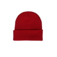 thumbnail image 1 of Flmtop Men Women Solid Color Warm Woolen Knitted Cap Fluorescent Cuffed Beanie Hat, 1 of 10