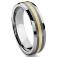 thumbnail image 1 of Titanium Kay 6MM Tungsten Carbide 14K Gold Inlay Comfort Fit Wedding Band Ring Sz 5.5, 1 of 5