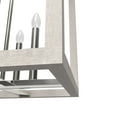 thumbnail image 4 of Hunter - Squire Manor 4-light Chrome, Medium Size Pendant Light, Dimmable, Modern Style, Rectangle Shaped, for Bedrooms, Dining, Living Rooms - 19481, 4 of 7