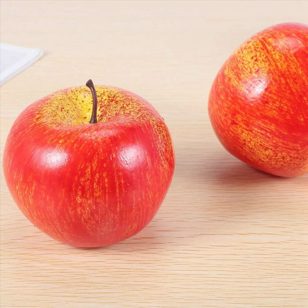 Decorativas Artificial Manzana Plastico Frutas Imitacion Decoracion Domestica 36Pcs Rojo