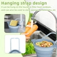 thumbnail image 6 of Staron Hanging Silicone Sink Drain Basket, Non Perforated Kitchen Sink Strainer Filter Basket, Removable Faucet Hook Storage Rack for Food Scraps Vegetable Waste Sponge, Blue, 6 of 6