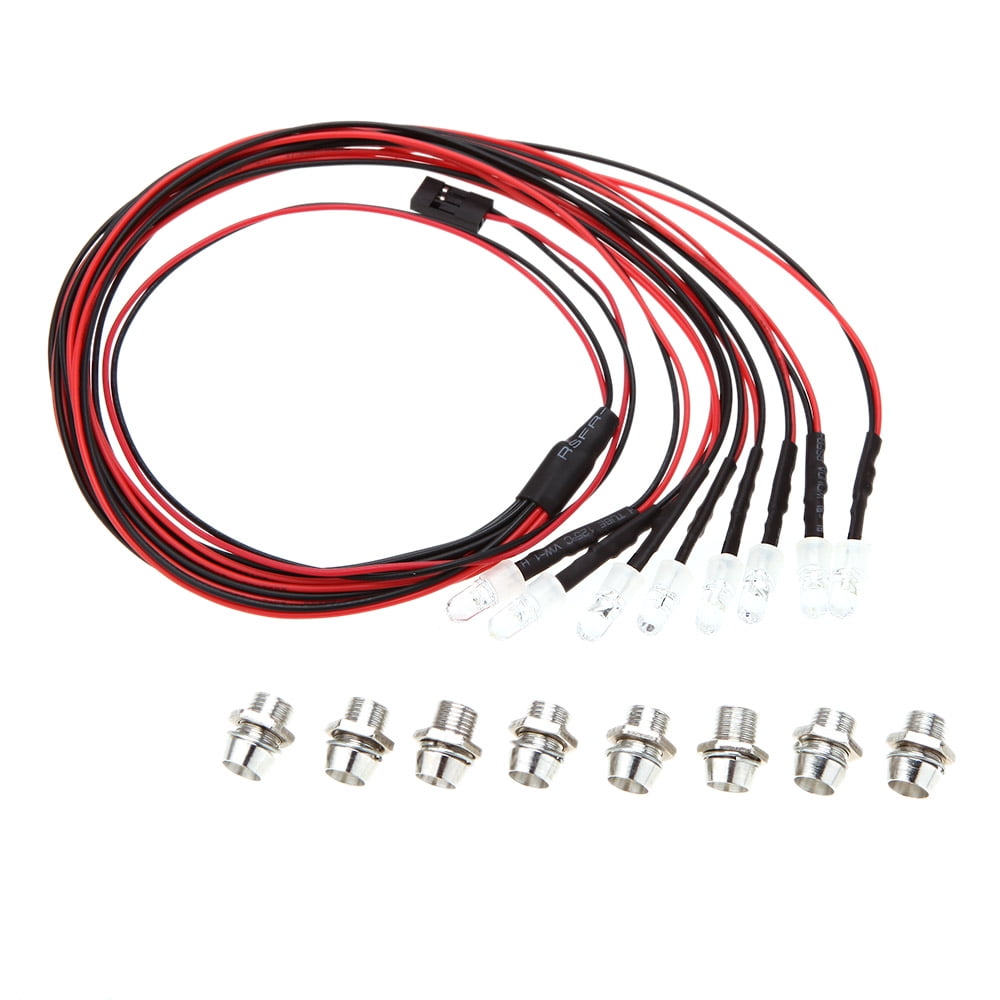 4 LED 5mm White Color Red Color LED Light Set for HSP RC Cars TB NWUS