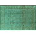 thumbnail image 1 of Ahgly Company Indoor Rectangle Oriental Turquoise Blue Industrial Area Rugs, 3' x 5', 1 of 4