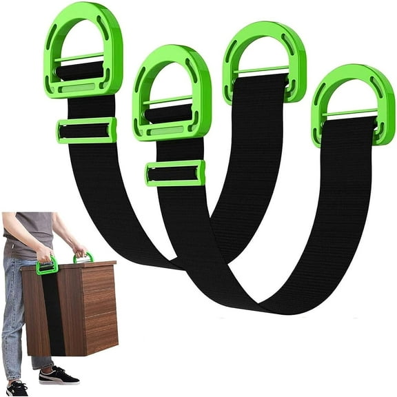 Adjustable Lifting Moving Straps, Furniture Moving Straps Support up to 600Lbs for Furniture, Boxes, House-Moving, 2Pack One-Person Handle Lifting Straps