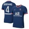Sergio Ramos Paris Saint-Germain Jordan Brand 2021/22 Home Vapor Match Authentic Player Jersey - Blue