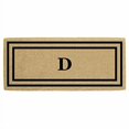 thumbnail image 2 of Nedia Home O2172D Tapis de Porte en Fibre de Coco 24 x 57 Po. Cadre Photo Double Fin, Monogramme D - Noir, 2 of 4