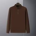 thumbnail image 1 of pstuiky camisas de manga larga para hombre, Blusa/camisa informal y moderna de color liso con cuello alto, manga larga y bolsillo con cremallera para hombre top de hombre xl, 1 of 6