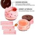 thumbnail image 3 of NOGIS 3Pcs Bee Balm Lip Balm Honey Pot with Stick, Honey Strawberry Watermelon Moisturizing and Hydrating Sleeping Lip Mask, Day and Night Repair and Care, Reduce Lip Lines (Set B), 3 of 7