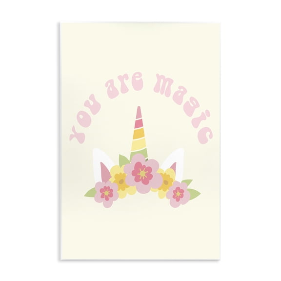 Stupell Industries Contemporary Retro Magic Unicorn Phrase Wall Plaque Art, 10 x 15, by Lil' Rue