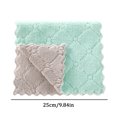 thumbnail image 3 of Fdelink Wipes Dishcloths Super Absorbent Coral Velvet Dishtowels Nonstick Oil Washable Fast Drying Kitchen Cloth Dish Towels Mint Green, 3 of 6
