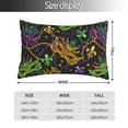 thumbnail image 2 of Fotbe Mardi Gras Surface Funda de Almohada Decorativa Estilo Occidental, Lujo en Algodón, Fundas para Almohadas King, Cojín Estampado para Decoración del Hogar-16"x24", 2 of 6