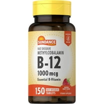 B-12 Methylcobalamin 1,000 mcg | 150 Fast Dissolve Tablets | Berry Flavor | by Sundance