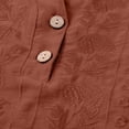 thumbnail image 5 of 2026 Embroidered Linen Tops for Women 3/4 Sleeve Boho Peasant Shirts Casual Gauze Clothes for Summer Beach,Brown,XL, 5 of 8