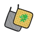 thumbnail image 2 of Basil on Basketweave Pair of Pot Holders, 2 of 3