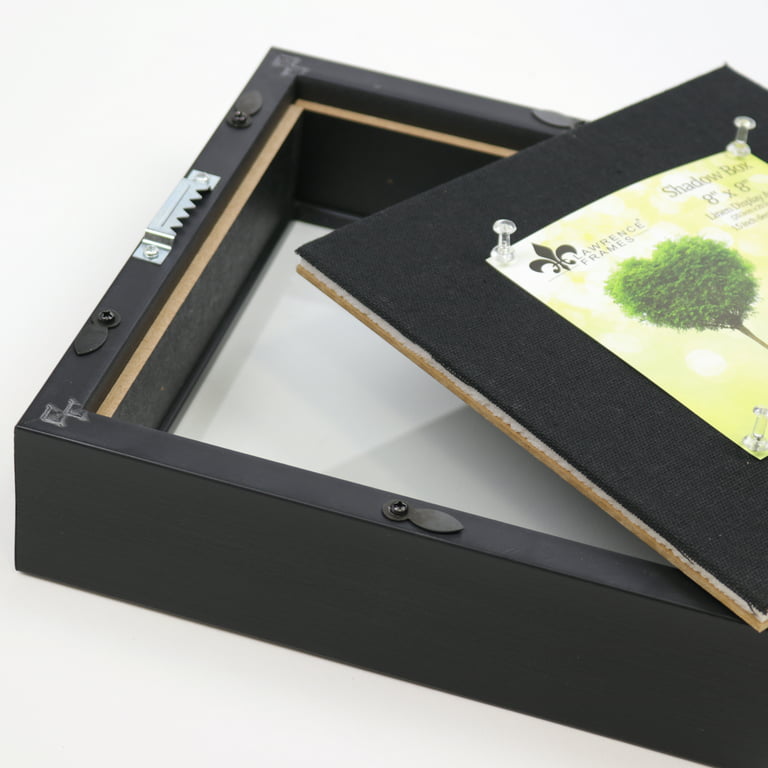 8 x 8 in. Black Shadow Box Frame with Black Linen Display Board