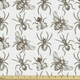 thumbnail image 1 of Insects Sofa Upholstery Fabric by the Yard, Continuous Monochrome Pattern with Sketches of Ant Fly and Creep Entomology, Decorative Fabric for DIY & Home Accents, 2 Yards, Chocolate White by Ambesonne, 1 of 4