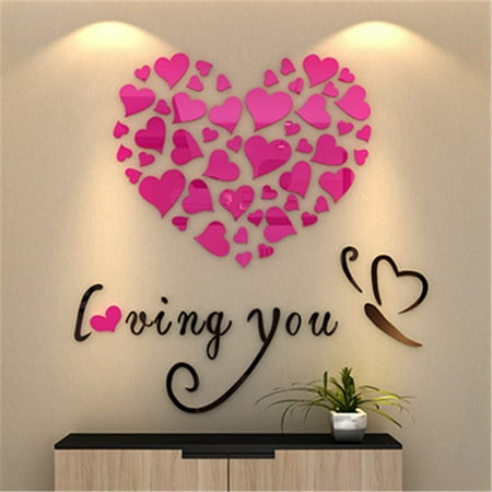 

CHEEPUM Love Heart DIY Removable Decal Art Mural Wall Stickers Home Room Decor Glow in The Dark Lights for Ceiling