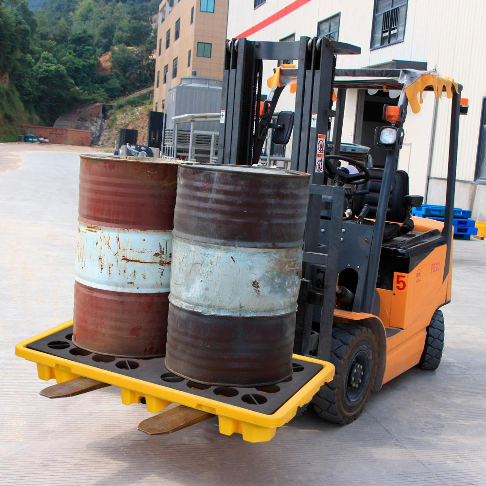 Safety Control Spill Pallet for Large Drums - 30 Gallon, 5000 Lbs, Leak-Proof Tray, 50.78x26.6x5.9 Inches Industrial Grade