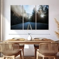 thumbnail image 3 of Elephant Stock Crater Lake Road Wall Art - Horizontal Multi Panel Canvas - Living Room Wall Decor - Transportation Multi Panel - Black And Blue Decor - 65" x 42", 3 of 8