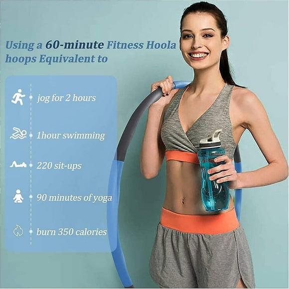 Exercise Hoop For Adult Kids, Weighted Hula Circle For Slim, 8 Piece Adjustable Hula Dance Hoop