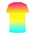 thumbnail image 2 of ameIAEA Square Neck Tops for Women Short Sleeve Summer Tunic Tops Color Block Ruffle Blouse, 2 of 4