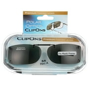Polar Optical Optics Unisex PTCR RECA 54 Plastic ClipOns Sunglasses Gray