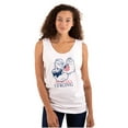 thumbnail image 3 of Popeye Patriotic American Flag Strong Unisex Plus Size Tank Top Brisco Brands 3X, 3 of 5
