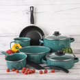 thumbnail image 4 of Batería De Cocina Cinsa  Terranova De Acero Vitrificado De 9 piezas Color Verde, 4 of 8