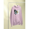 thumbnail image 3 of Half Butterfly Half Daisy Hoodie Women -Image by Shutterstock, Female x-Large, 3 of 4