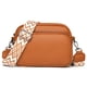 thumbnail image 5 of Bolso de hombro retro para mujer bandolera de piel sintética con correa ancha color Beige, 5 of 8