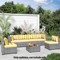 thumbnail image 2 of HONEY HOME 14 Piece Patio Sectional Cushions Relacement, 4" Outdoor Furniture Couch Cushion Fits 6-Seat Rattan Conversation Set, Waterproof, Fade-Resist, 2 of 7