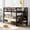 Espresso, variant on Stairway Twin-Over-Twin Bunk Bed with Storage and Guard Rail for Bedroom, Dorm, Espresso color