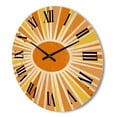 thumbnail image 3 of Designart 'Minimal Bright Shining Orange Sun Rays I' Modern Wood Wall Clock, 3 of 5