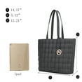 thumbnail image 5 of MKF Collection Rowan Woven Vegan Leather Women's Tote Bag, Stylish Shopper Purse Handbag by Mia K - Charcoal Gray, 5 of 10