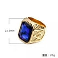 thumbnail image 3 of VIVIDELLE Men's Personalized Stainless Steel Big Gem Masonic AG Freemason Rings Size 7-13-13-Gold black, 3 of 9