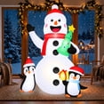 thumbnail image 6 of Firstness 6ft Christmas Inflatables, Snowman Penguin Christmas Tree Gift Box with LED Lights Xmas Blow ups for Outdoor Yard Party Decorations, 6 of 11
