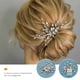 thumbnail image 4 of KAKOWELY Tocado de peineta de novia con cristales, accesorio para el cabello de novia, 4 of 5