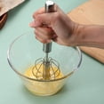 thumbnail image 2 of Stainless Steel Semi-Automatic Whisk, Hand Push Whisk Blender, Egg Whis-k, Hand Push Mixer Stirrer Tool for Cooking Kitchen Home Egg Milk for Stirring, 2 of 9