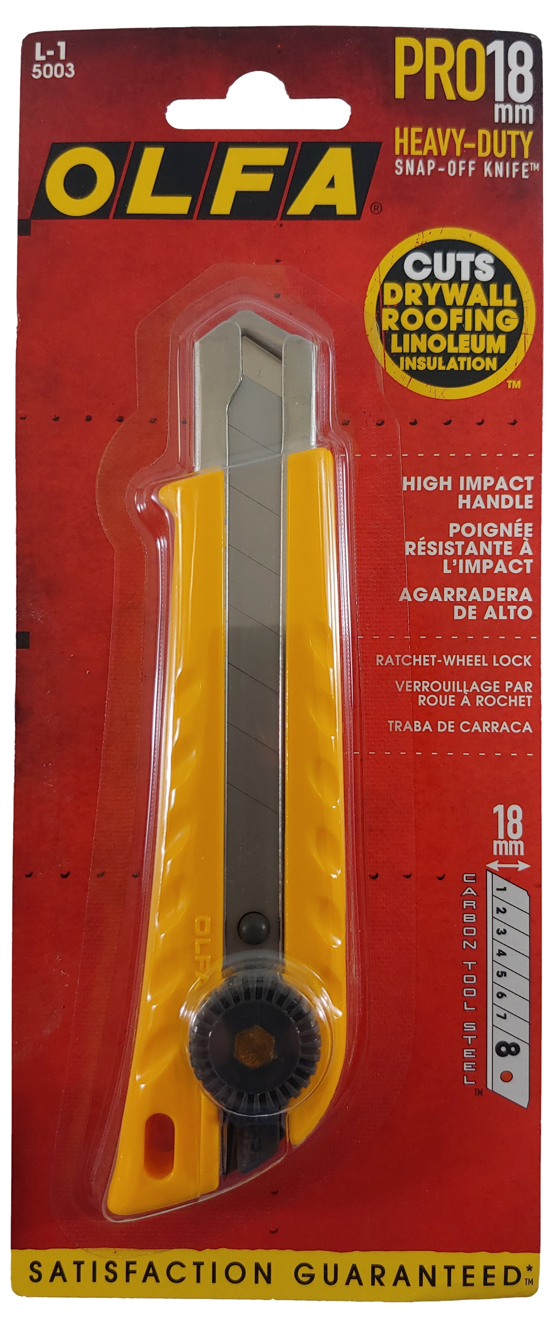 Lot of 2 OLFA 5003 L-1 18mm Ratchet-Lock Heavy-Duty Utility Knife