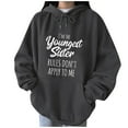 thumbnail image 1 of Penkiiy Chandails à Capuchon pour Femmes Mode Décontractée Imprimé à Capuche Manches Longues Col Rond T-Shirt Haut Gris Vêtements Y2K, 1 of 5