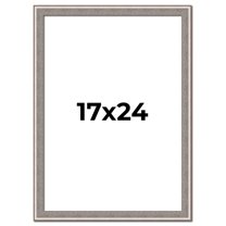 17x24 Frame Grey Real Wood Picture Frame Width 1.25 inches | Interior Frame Depth 0.5 inches | Hans